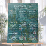 Claude Monet Water Lilies Mariage Seating Chart<br><div class="desc">Mariage acrylique panneau de siège avec typographie moderne dans et Claude Monet Water Lilies peinture arrière - plan</div>