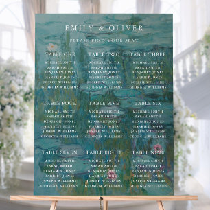 Claude Monet Water Lilies Mariage Seating Chart