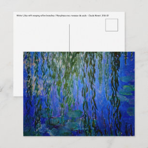 Claude Monet - Water Lilies met sluipende wilg Briefkaart