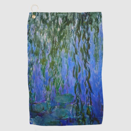 Claude Monet - Water Lilies met sluipende wilg Golfhanddoek (Voorkant)