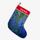 Claude Monet - Water Lilies met sluipende wilg Kleine Kerstsok (Voorkant (Hangend))
