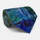 Claude Monet - Water Lilies met sluipende wilg Stropdas (Opgerold)