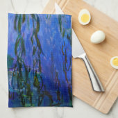 Claude Monet - Water Lilies met sluipende wilg Theedoek (Quarter Fold)