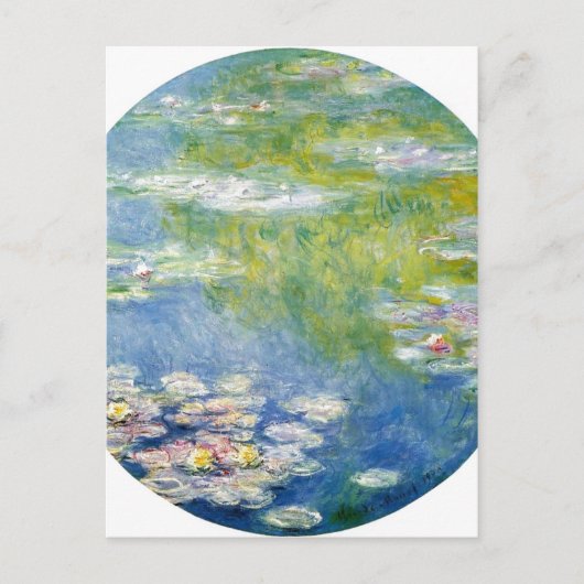 Claude Monet Water-Lilies Nymph?as 1908 Technique Briefkaart (Voorkant)