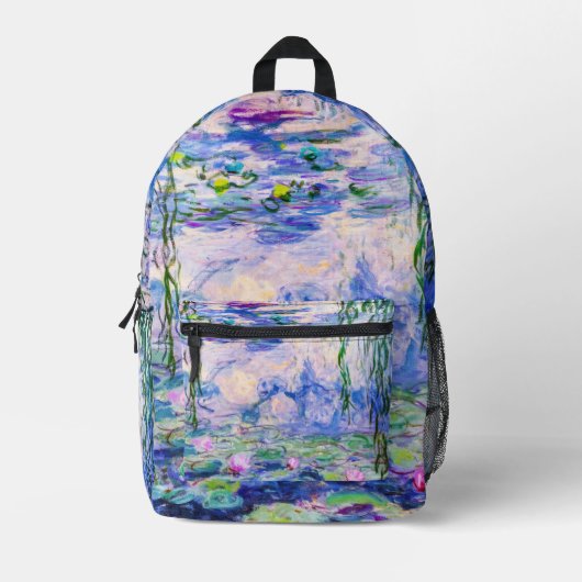 Claude Monet - Water Lilies / Nympheas 1919 Bedrukte Rugzak (Voorkant)
