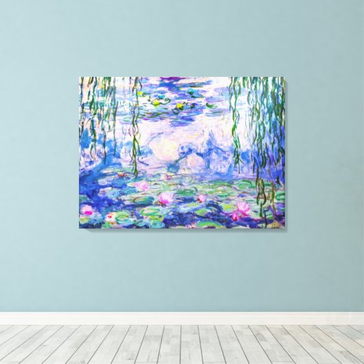 Claude Monet - Water Lilies / Nympheas 1919 Canvas Afdruk (Insitu (Houten vloer))