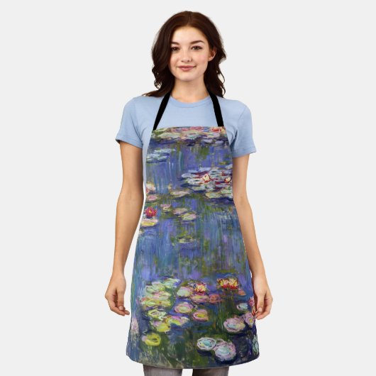 Claude Monet - Water Lilies / Nympheas Schort (Gedragen)