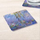 Claude Monet - Water Lilies Vierkante Kartonnen Onderzetter (Schuin)