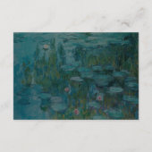 Claude Monet Water Lilies Wedding Informatiekaartje (Achterkant)