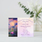 Claude Monet Water Lilies Wedding Invitat Briefkaart (Staand voorkant)