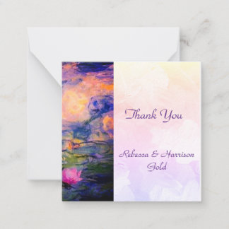 Claude Monet Water lilies Wedding Thank You Card Notitiekaartje
