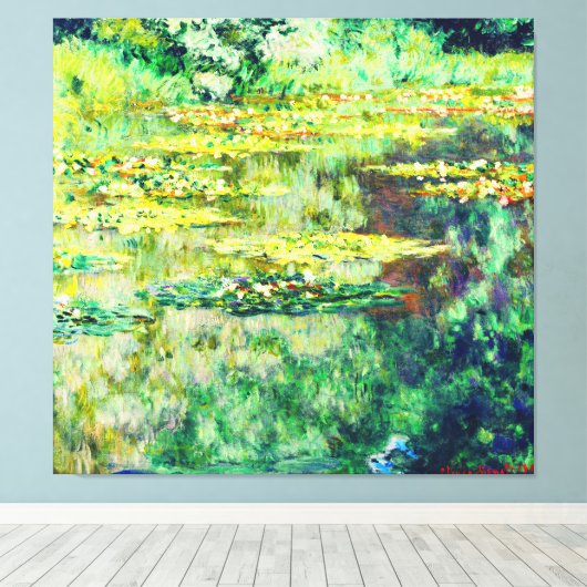 Claude Monet - Water Lillies - Bassin des Nympheas Canvas Afdruk (Insitu (Houten vloer))