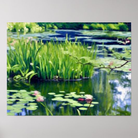 Claude Monet Water Lily Pond Giverny Poster (Voorkant)