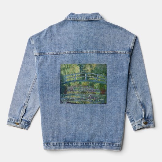 Claude Monet - Water Lily pond, Green Harmony Denim Jacket (Achterkant)