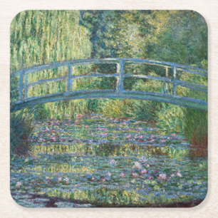 Claude Monet - Water Lily pond, Green Harmony Vierkante Kartonnen Onderzetter