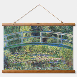 Claude Monet - Water Lily Pond & Japanse brug Hangend Wandkleed