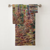 Claude Monet - Water Lily pond, Roze Harmony Bad Handdoek (Insitu)