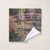 Claude Monet - Water Lily pond, Roze Harmony Bad Handdoek (Wasdoekje)