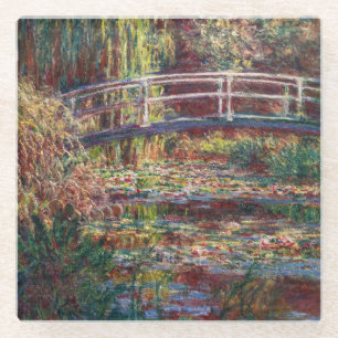 Claude Monet - Water Lily pond, Roze Harmony Glazen Onderzetter
