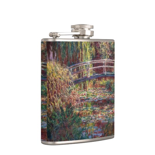 Claude Monet - Water Lily pond, Roze Harmony Heupfles (Rechts)