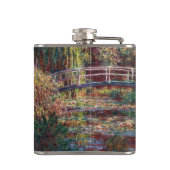 Claude Monet - Water Lily pond, Roze Harmony Heupfles (Achterkant)