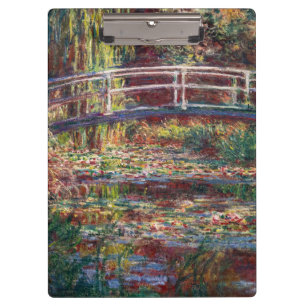 Claude Monet - Water Lily pond, Roze Harmony Klembord