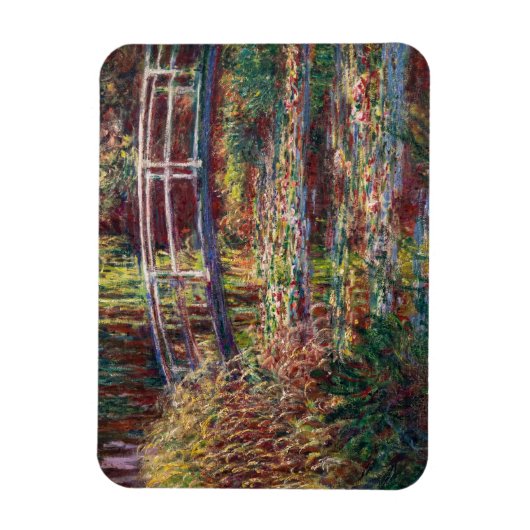 Claude Monet - Water Lily pond, Roze Harmony Magneet (Verticaal)