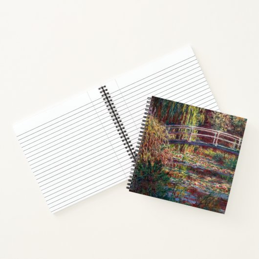 Claude Monet - Water Lily pond, Roze Harmony Notitieboek (Binnen)