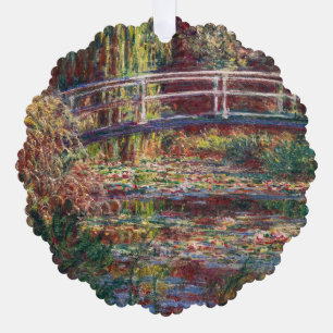 Claude Monet - Water Lily pond, Roze Harmony Ornament Kaart