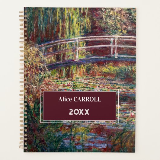 Claude Monet - Water Lily pond, Roze Harmony Planner (Voorkant)