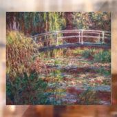 Claude Monet - Water Lily pond, Roze Harmony Raamsticker (Vel 2)