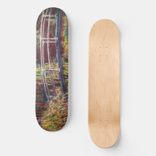 Claude Monet - Water Lily pond, Roze Harmony Skateboard (Voorkant)