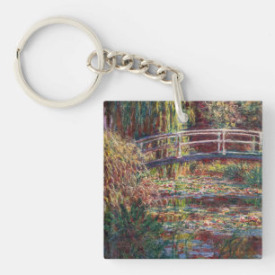 Claude Monet - Water Lily pond, Roze Harmony Sleutelhanger
