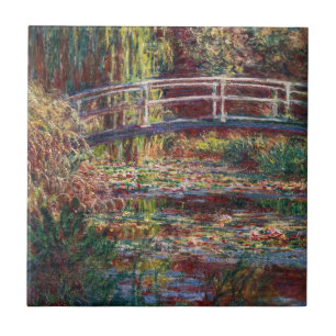 Claude Monet - Water Lily pond, Roze Harmony Tegeltje