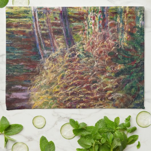 Claude Monet - Water Lily pond, Roze Harmony Theedoek (Gevouwen)