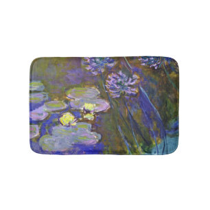 Claude Monet Waterlelies Agapanthus Vintage Kunst Badmat