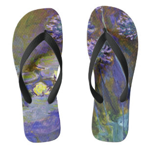 Claude Monet Waterlelies Agapanthus Vintage Kunst Teenslippers