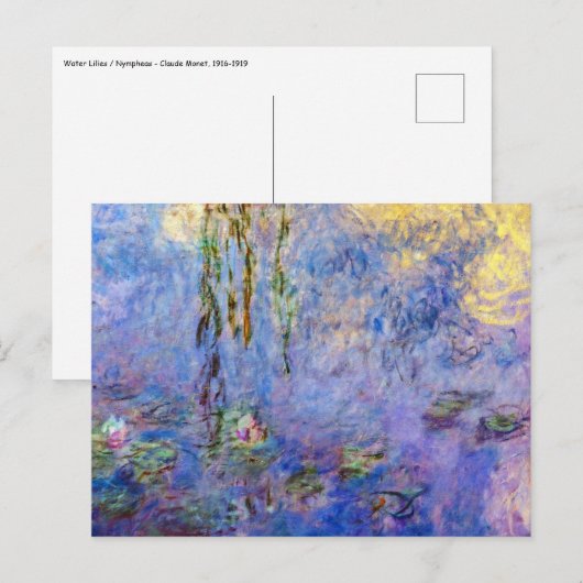 Claude Monet - Waterlelies Briefkaart (Voorkant / Achterkant)