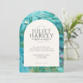 Claude Monet Waterlelies Bruiloft Kaart (Staand voorkant)