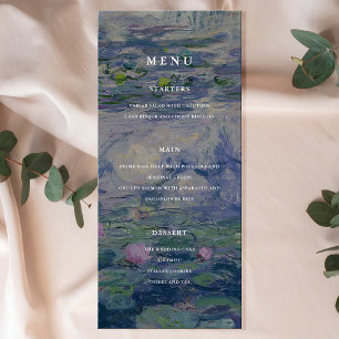 Claude Monet Waterlelies Bruiloft Menu