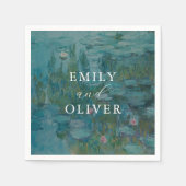 Claude Monet Waterlelies Bruiloft Servet (Voorkant)