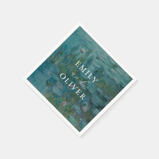 Claude Monet Waterlelies Bruiloft Servet (Hoek)