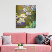 Claude Monet - Waterlelies en Agapanthus Canvas Afdruk (Insitu (Woonkamer))