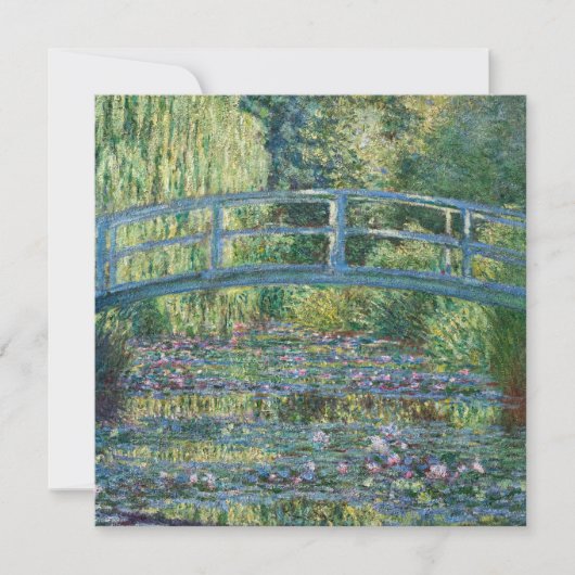 Claude Monet - Waterlelies, Groene Harmonie Bedankkaart (Voorkant)