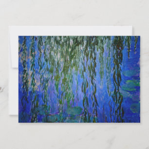 Claude Monet - Waterlelies met treurwilg Bedankkaart