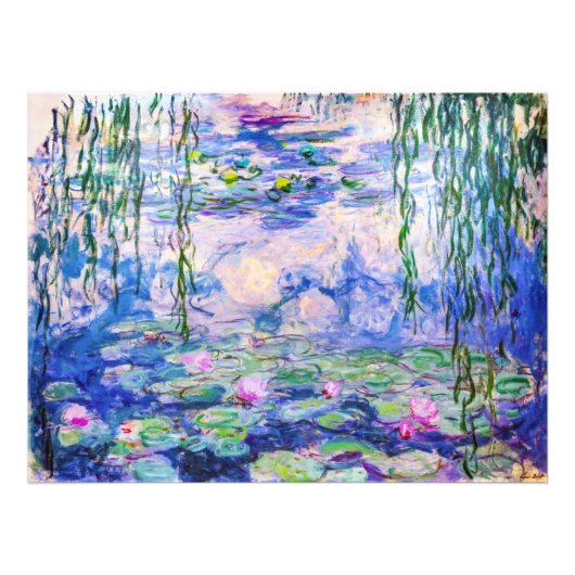 Claude Monet - Waterlelies / Nympheas 1919 Foto Afdruk (Voorkant)