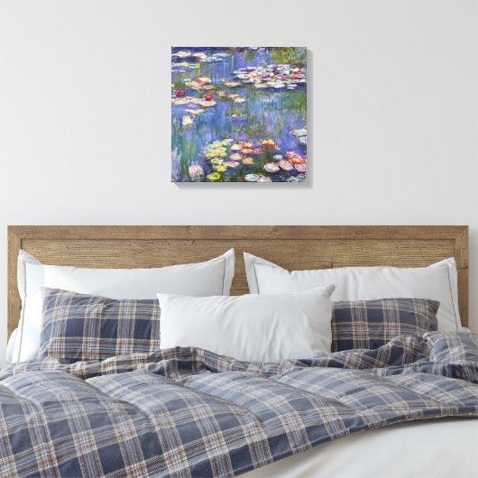 Claude Monet - Waterlelies / Nympheas Canvas Afdruk (Insitu (Slaapkamer))
