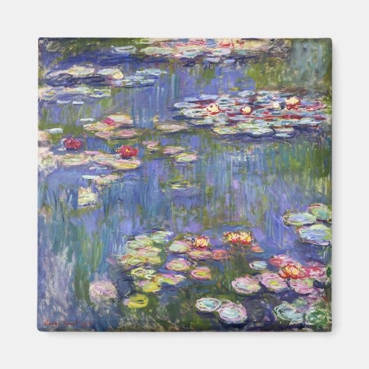 Claude Monet - Waterlelies / Nympheas Magneet (Voorkant)