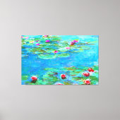 Claude Monet Waterlelies / Nymphéas Olieverfschild Canvas Afdruk (Voorkant)