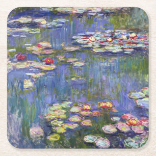 Claude Monet - Waterlelies / Nympheas Vierkante Kartonnen Onderzetter